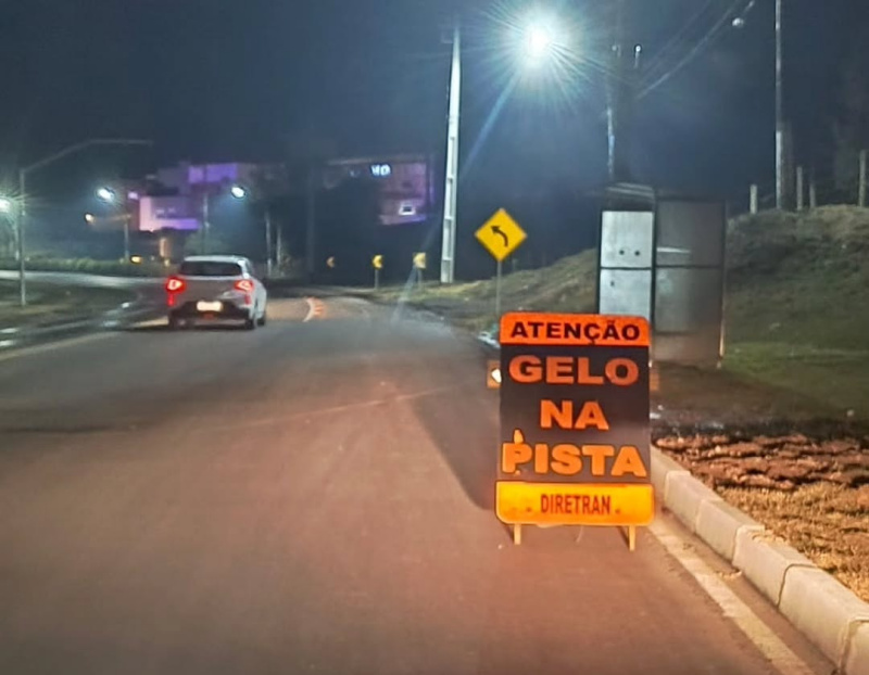 Alerta para gelo em vias urbanas de Lages