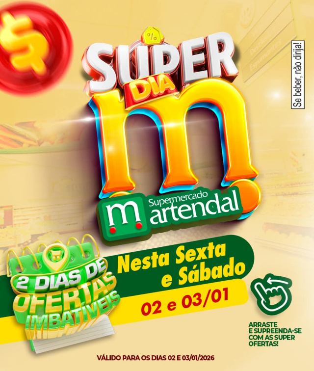 Comece o ano economizando nos dois dias M do Martendal