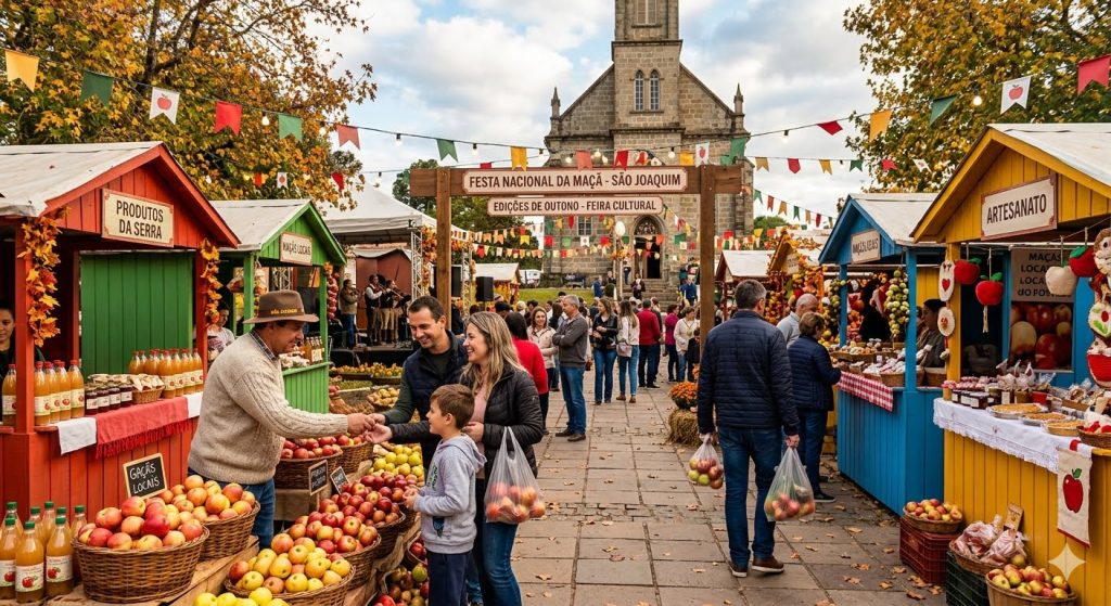 Festa Nacional da Maçã (São Joaquim): Ocorre logo no início de maio (07 a 10/05), mas a cidade já vive o clima festivo com edições de outono de feiras culturais na praça