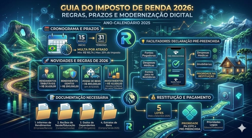 Guia do Imposto de Renda 2026: Regras, Prazos e Modernização Digital (Ano-Calendário 2025)