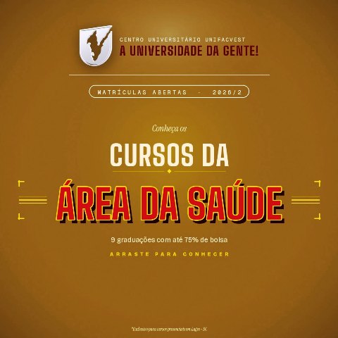 UNIFACVEST: cursos da Área da Saúde — Matrículas 2026/2: veja os detalhes